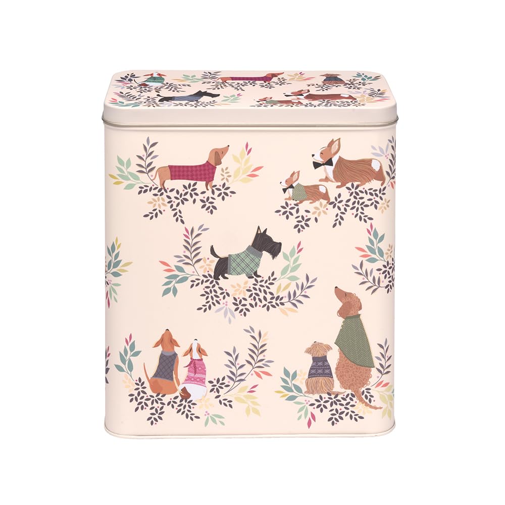 Sara Miller Dapper Dogs Large Rectangular Storage Tin SM3333