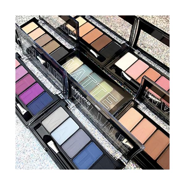 L.A. COLORS 5 Color Matte Eyeshadow Palette, Purple Cashmere CEM473