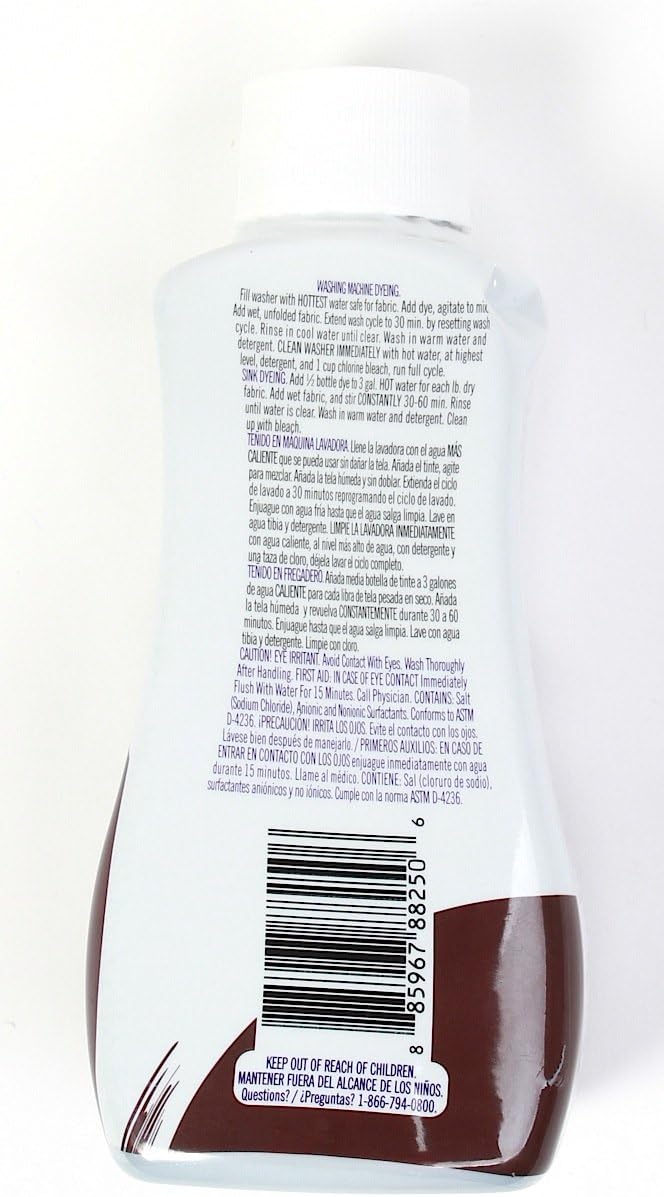 Rit Dye Liquid Dye, 8 fl oz, Dark Brown, 3-Pack