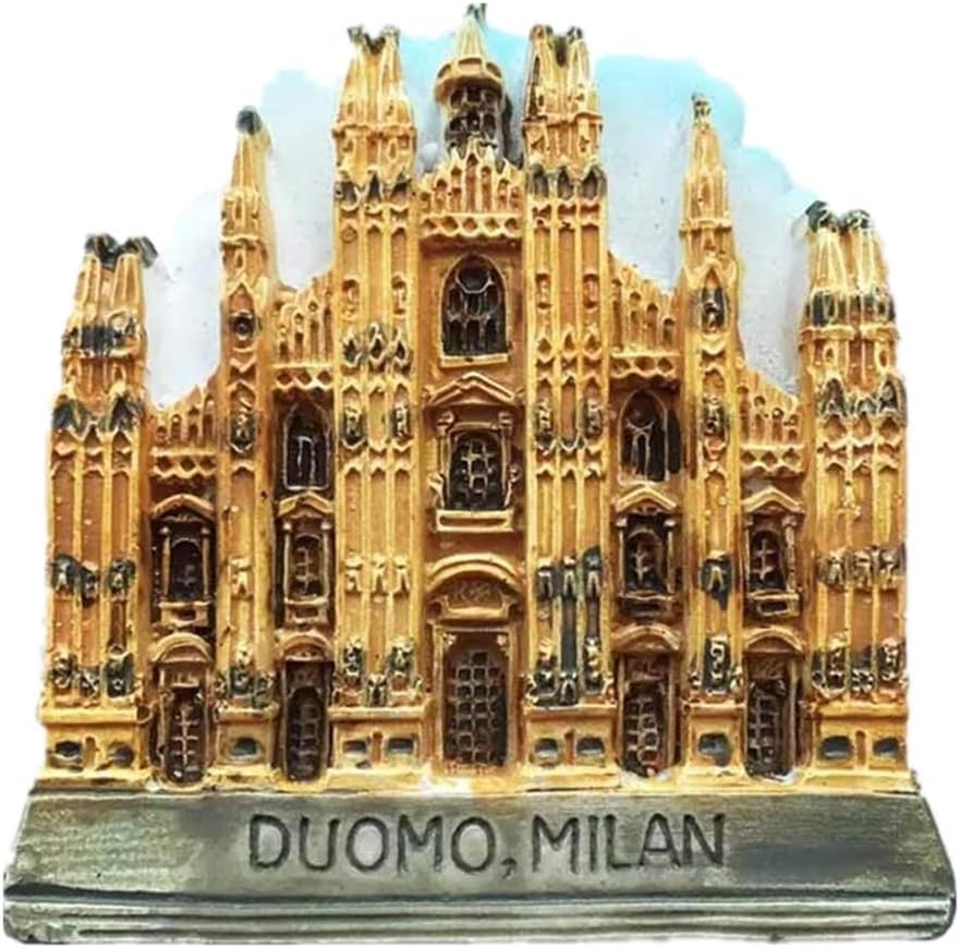 Fridge Magnet Duomo di Milano Milan Italy 3D Resin Handmade Craft Tourist Travel City Souvenir Collection Letter Refrigerator Sticker