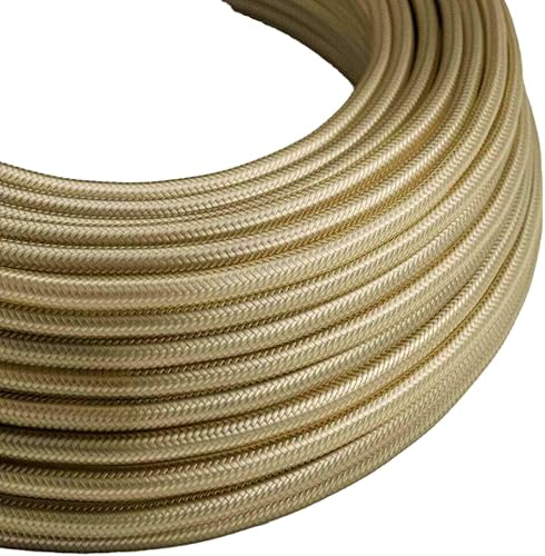 Miniatura 3 de Kit de lámpara colgante industrial vintage con soporte para lámpara E27, cable de tela, rosa de techo y cable colgante en estilo retro moderno