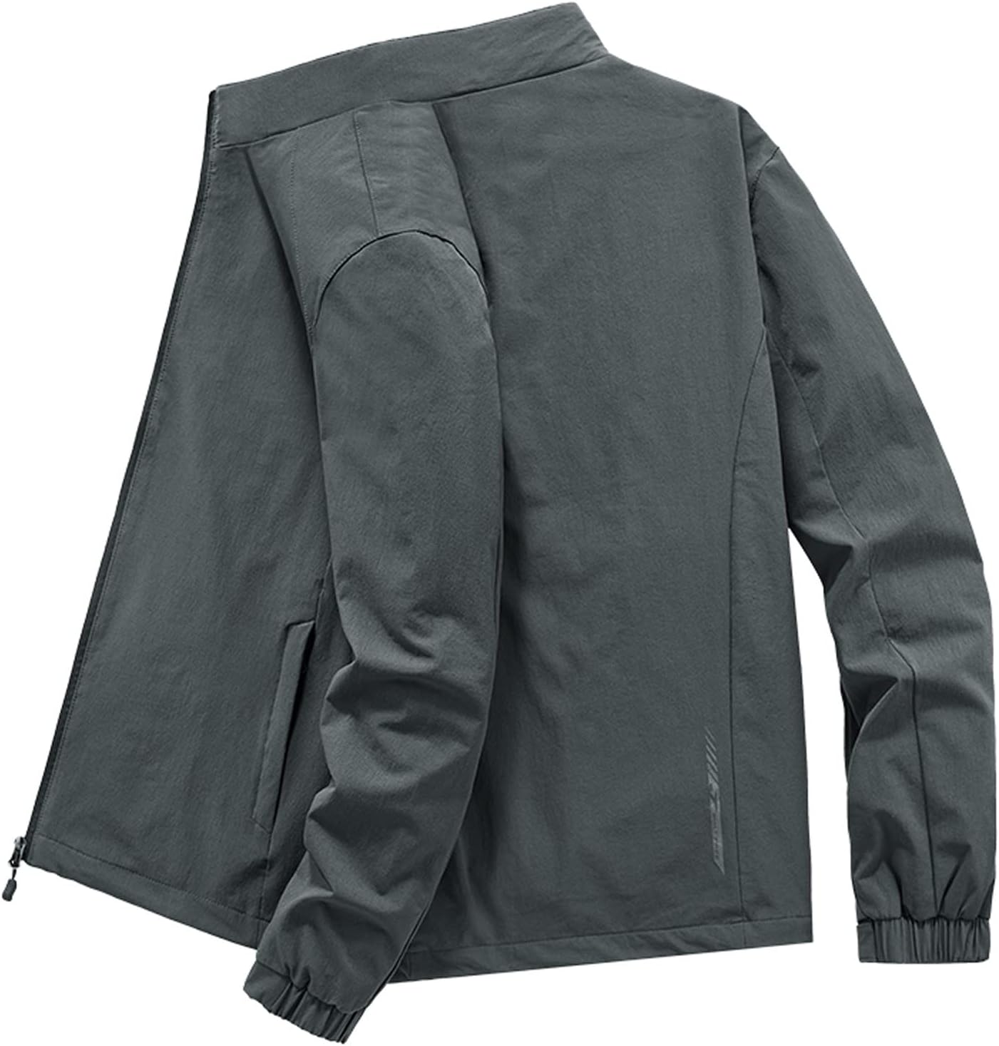 Men's Casual Lightweight Jacket Washed Cotton Stand Collar Outdoor Military Coat Slim Fit Windbreaker Bomber Jackets