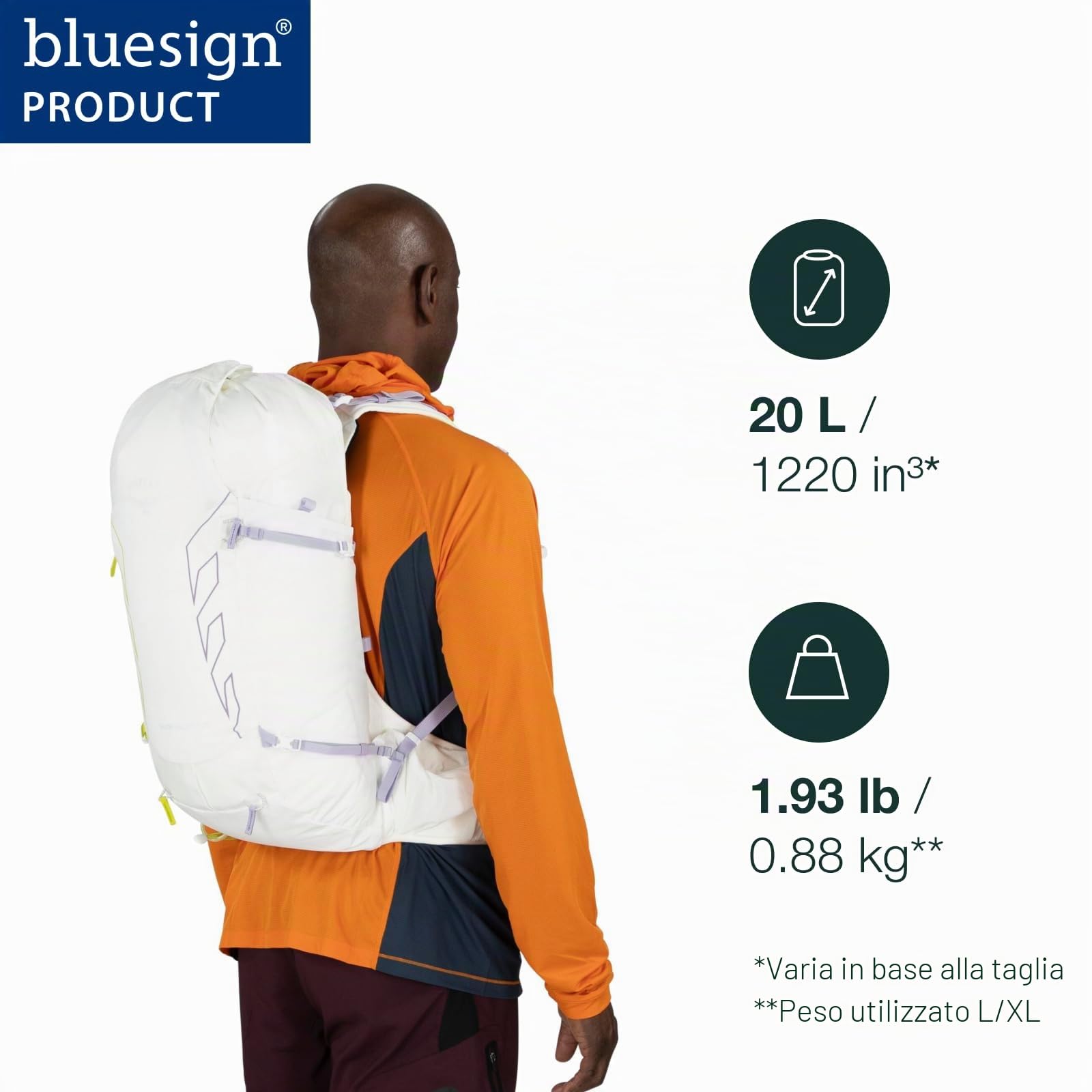Osprey Talon Velocity - Zaino da escursionismo, da uomo, 20 l, Matcha Green (verde)/giallo (Lemongrass), L/XL