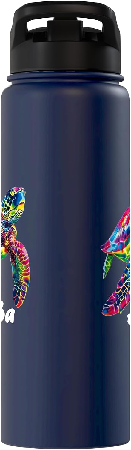 Sea Turtle Aruba Stainless Steel Insulated Water Bottle image 4