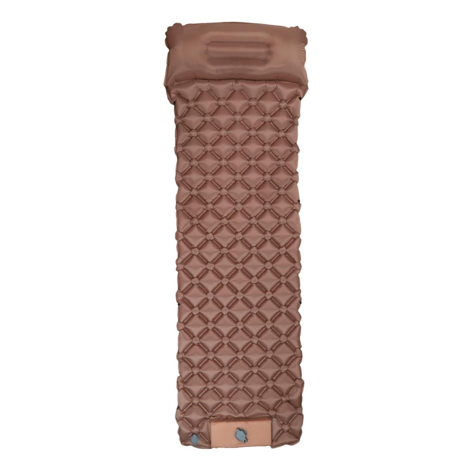 Matelas gonflable camping contre le mal de dos en bivouac avec oreiller intégré