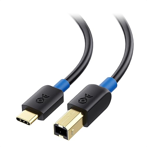 Cable Matters Cable de impresora USB C de 9.8 pies (cable USB C a USB B, cable USB B a USB C) compatible con impresora, controlador MIDI, teclado