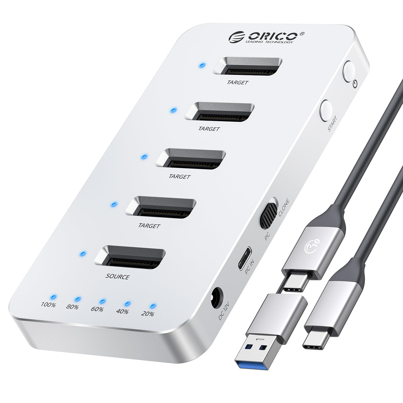 ORICO M.2 NVMe SSD Clone Stacja dokująca, 10 Gbps-M55