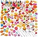 160 Pcs Mini Food Toys, Miniature Food Drinks Bottles for Doll Kitchen Pretend Play, Mixed Resin Kitchen Food Cutlery Toys for Adults Teenagers Doll House