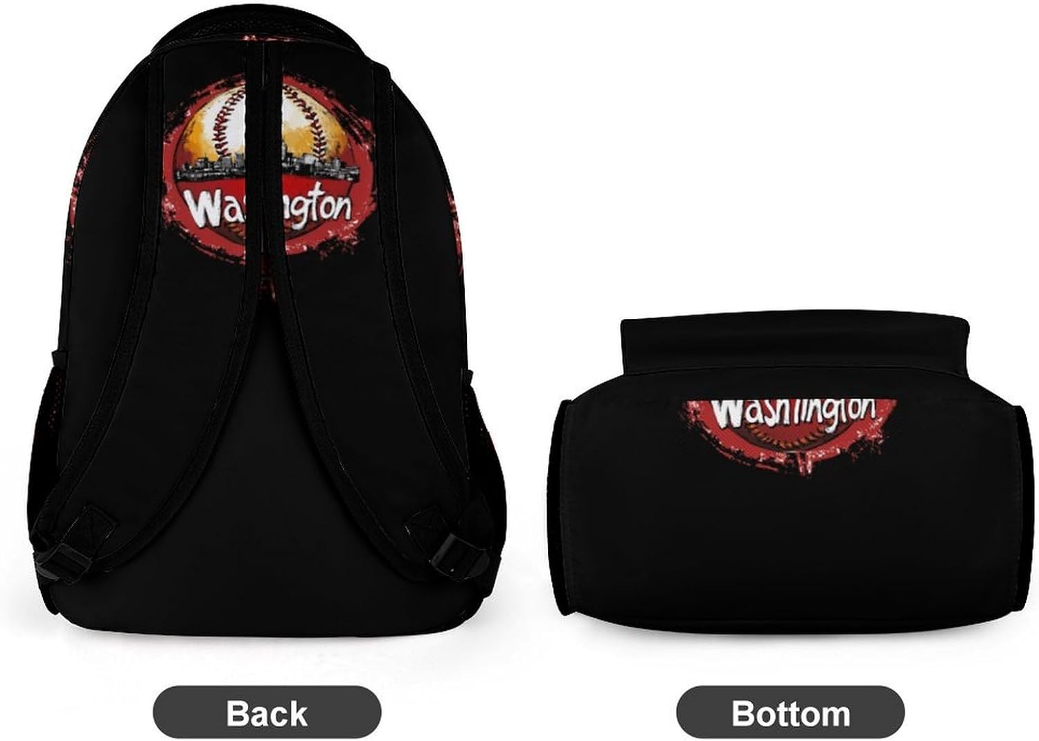 Baseball Fans Washington Laptop Backpack Lightweight Computer Bag Travel Daypack for Work Business