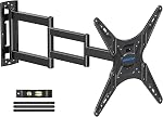 MOUNTUP TV Supports muraux pour la plupart des TV 26-60 pouces, Plein mouvement TV Bracket avec pivotant et extension, bras articulés, incrustation, nivellement, conception monotube, Max VESA 400x400mm jusqu'à 77lbs, MU0009