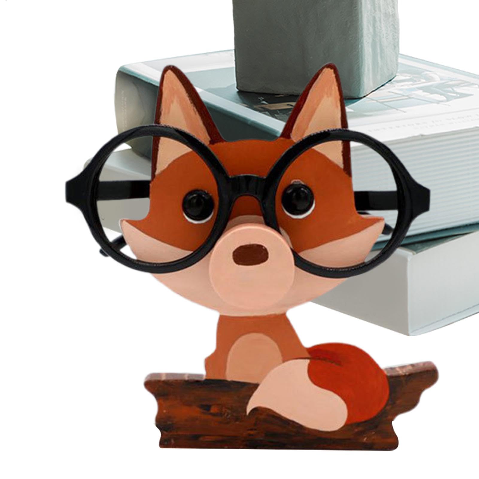 Drewniany uchwyt na okulary ze zwierzętami kreatywne lisy kangury w kształcie okularów stojak na okulary ze zwierzętami uchwyt na okulary przeciwsłoneczne stojak ekspozycyjny na biurko domowe