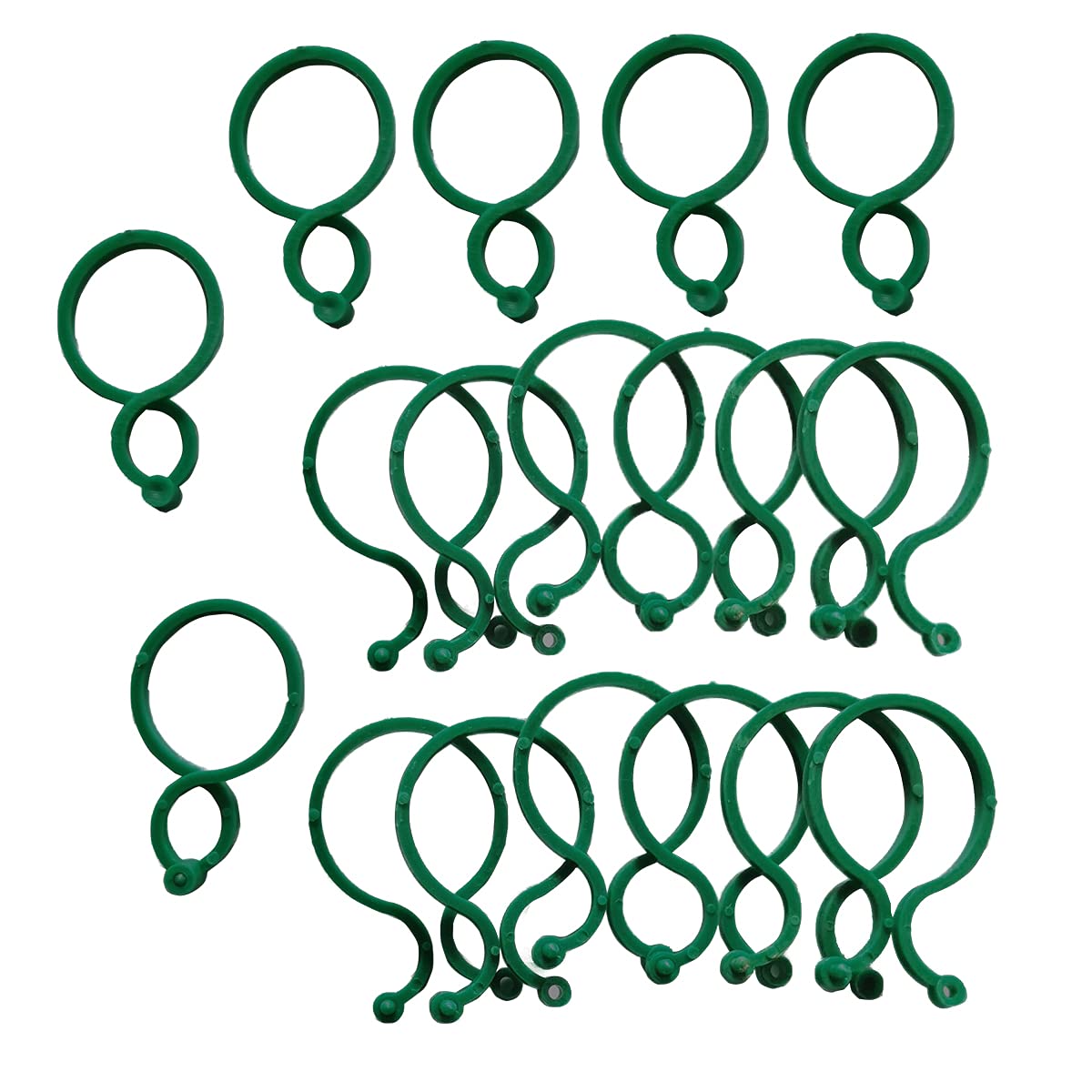 SyiXute100 Pcs Garden Plant Clips,Plant Support Clips,Plastic Plant Clip,Twisty Plant Rings for Securing Plants