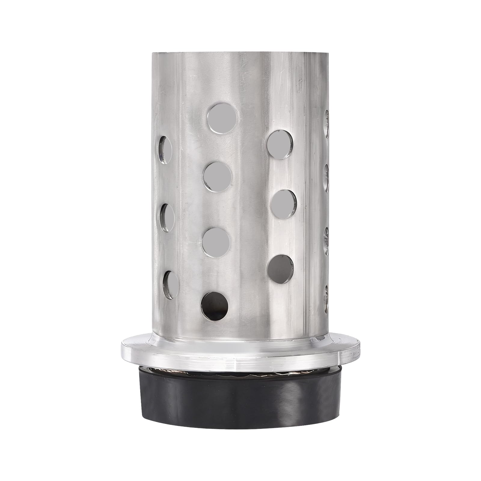 sourcing map Perforated Casting Flask, 3" x 6" 304 Stainless Steel Vacuum Casting Wall Flanged with Base Jewelry Making Tool for Professional Foundry or DIY Handcraft