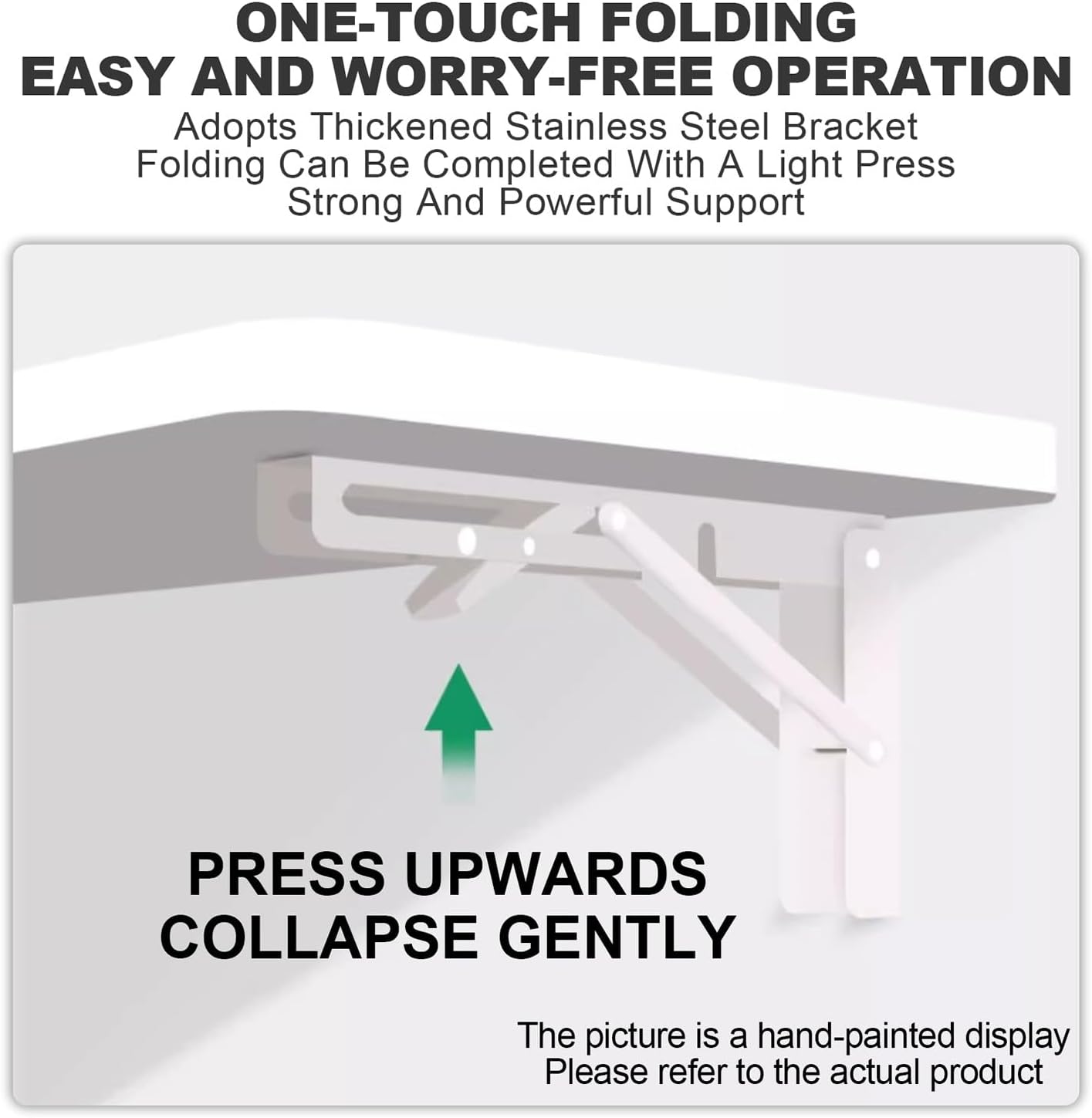 Wood Wall Mounted Table,Kitchen Dining Table,Wall Mounted Folding Dining Table,Folding Design,Fold Down Table Wall Mounted,Easy to Install,for Study Bedroom Laundry Balcony Kitchen.