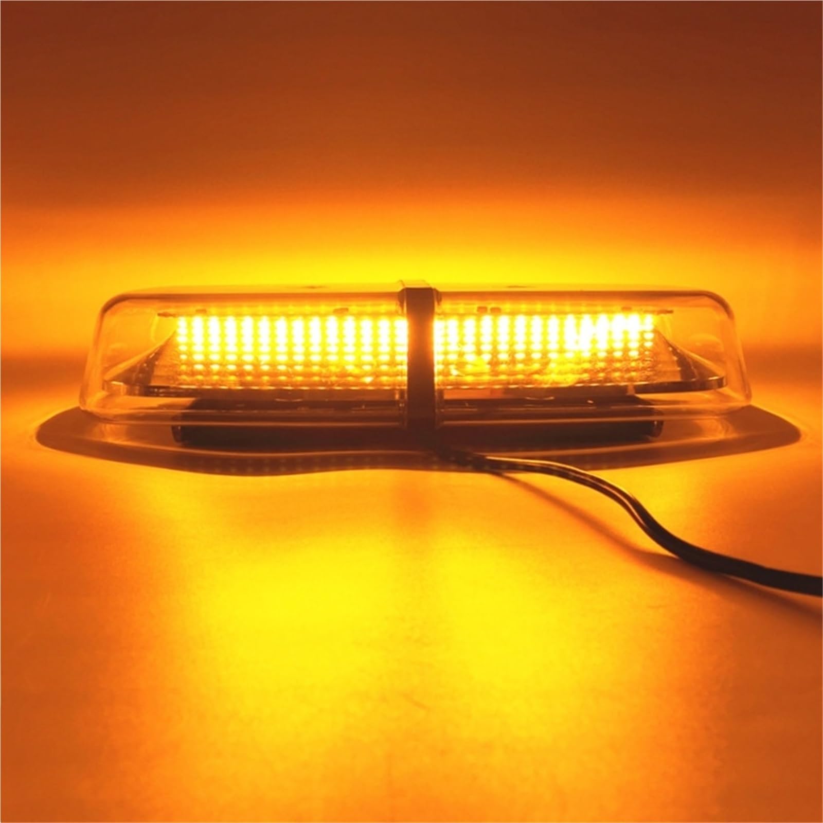 Luces estroboscópicas LED ámbar for techo de coche, baliza de emergencia policial con soporte magnético for camión, ambulancia y quitanieves (12/24 V).(Amber)