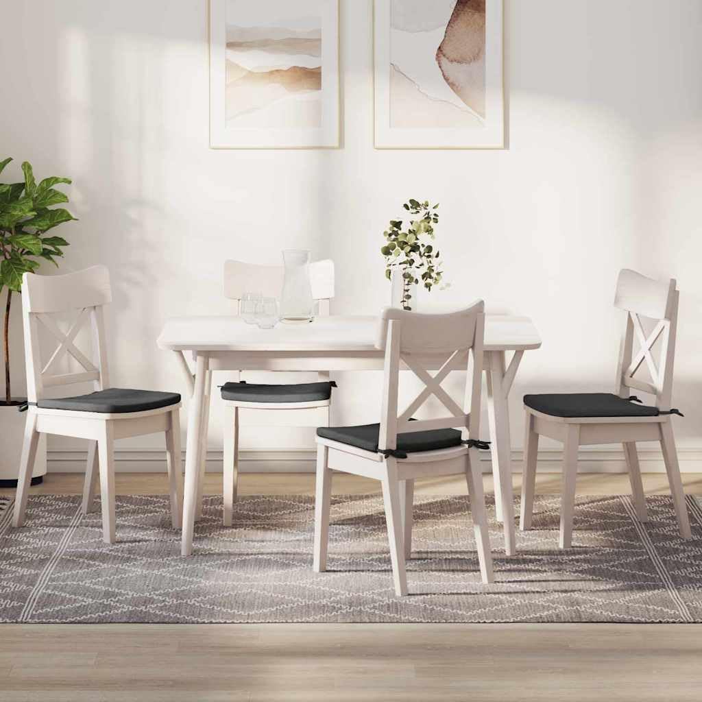 Coussins de chaise en velours côtelé gris 40x40 antidérapants et élégants