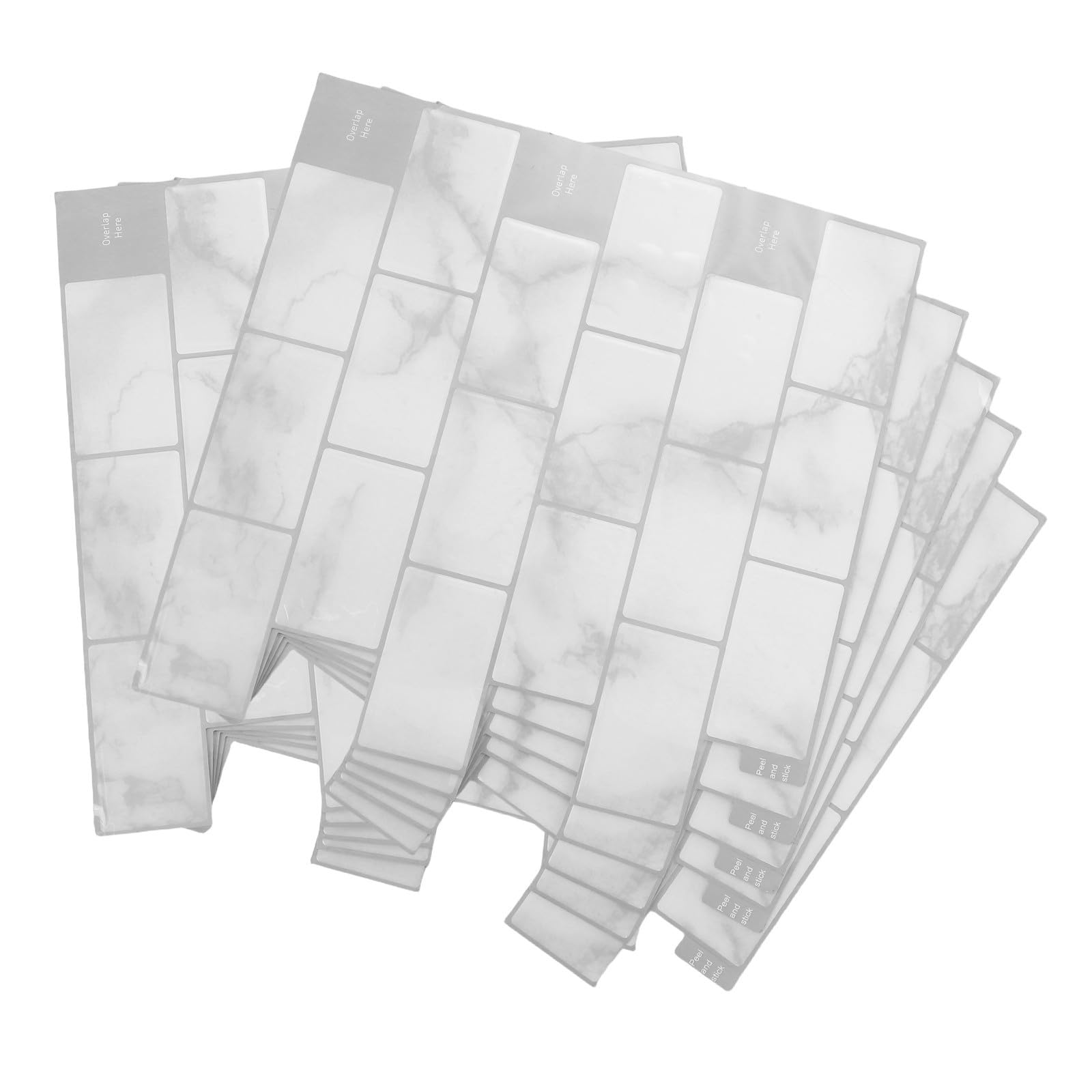 10 Hojas Pegatinas de Pared Efecto Azulejo 3d Gris Claro