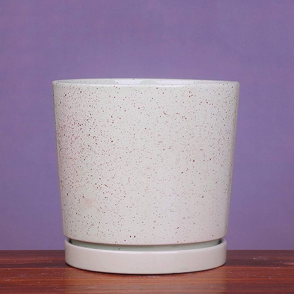 Doniczki ceramiczne, wielokolorowa ceramiczna doniczka na kwiaty, zielona roślina, bardzo duża z tacką, miąższowa ceramiczna doniczka, zielona doniczka na kwiaty, zielona