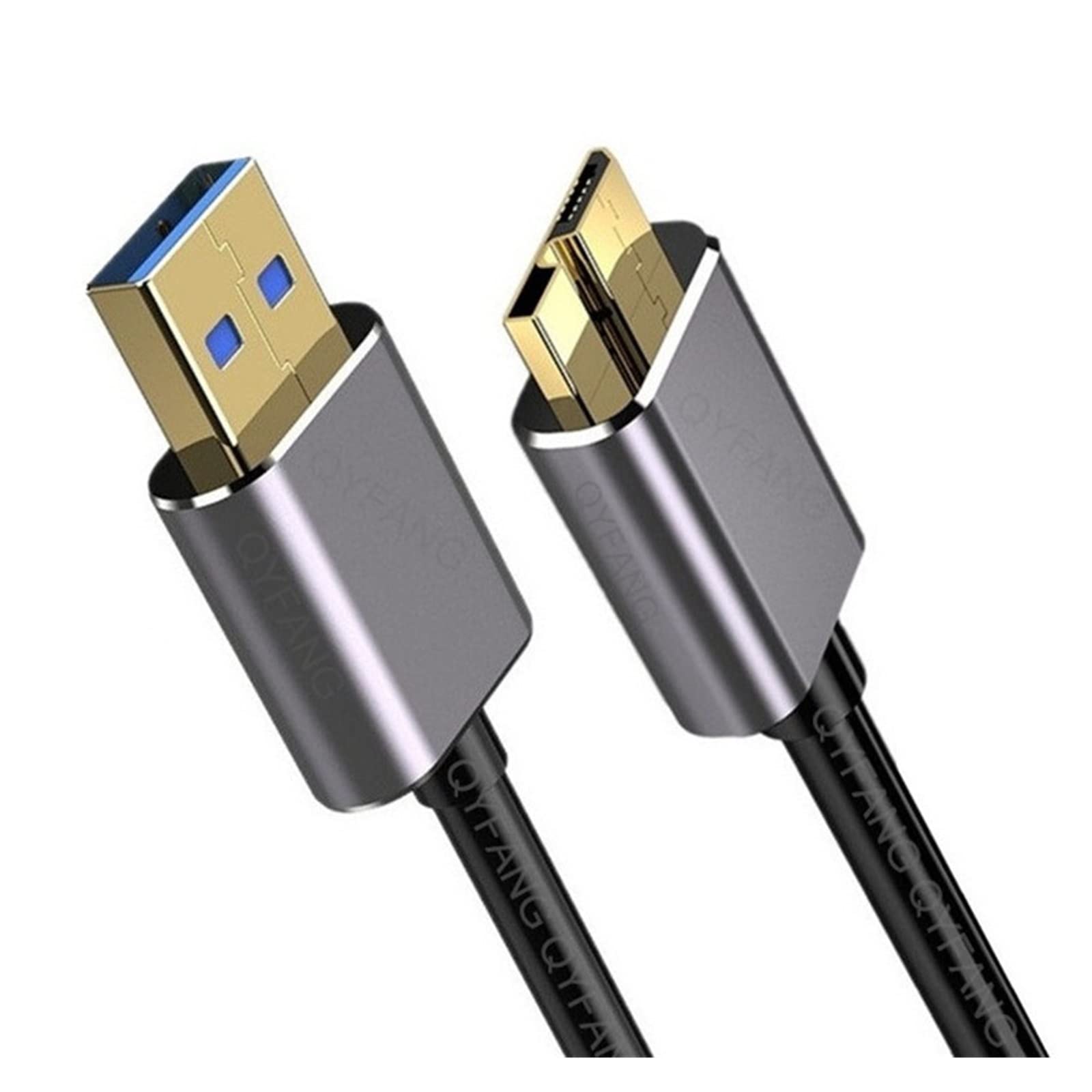 Cavo Esterno Compatible with Disco Rigido Cavo USB Micro B Cavo HDD Cavo Dati Micro SSD Cavo SATA Compatibile con Disco Rigido SAMS-ung Cavo Micro B USB 3.0 (Size : 1.5M, Color : Silver)