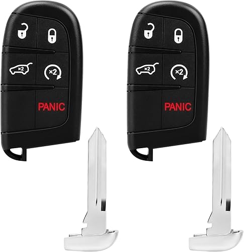 Llavero inteligente de repuesto M3N-40821302 para Chrysler 300 Dodge Challenger Dodge Charger Dodge Dart 2011 2012 2013 2014 2015 2016 2017 2018,