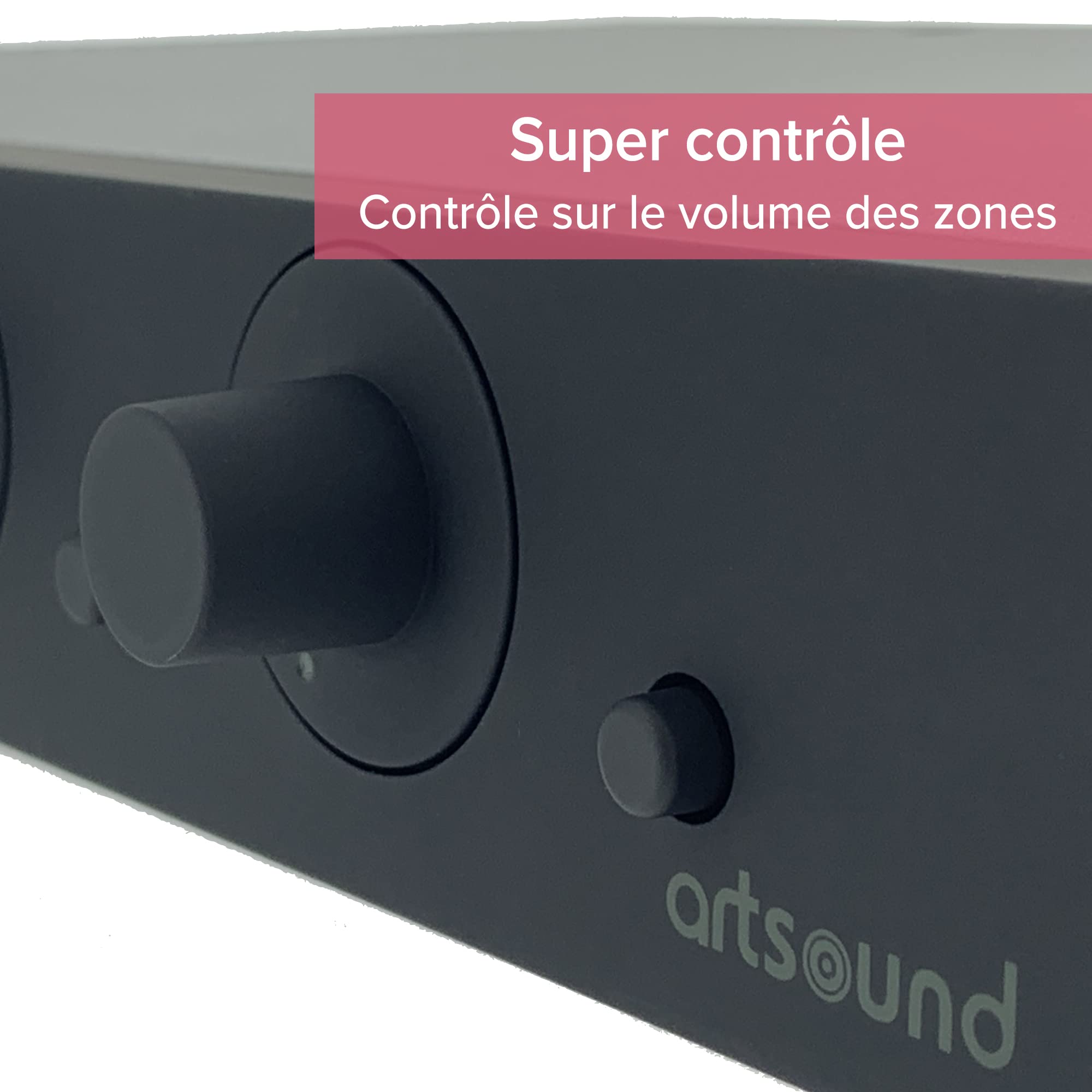 ArtSound SVC4.2 Distributeur audio 4 canaux noir 2x80W entrée multi-room