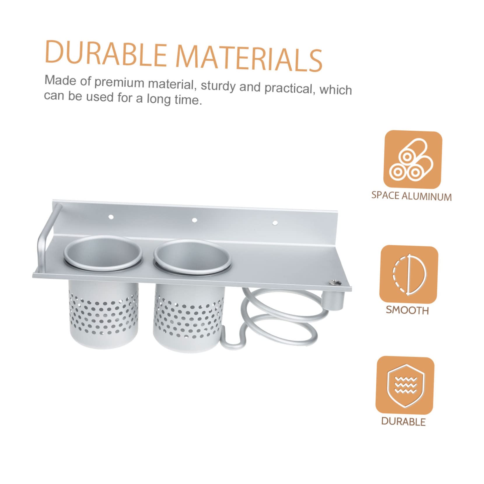 Soporte para Secador de Pelo de Pared sin Perforaciones Organizador de Herramientas Cabello Capacidad Alta Diseño Práctico para Baño y Dormitorio