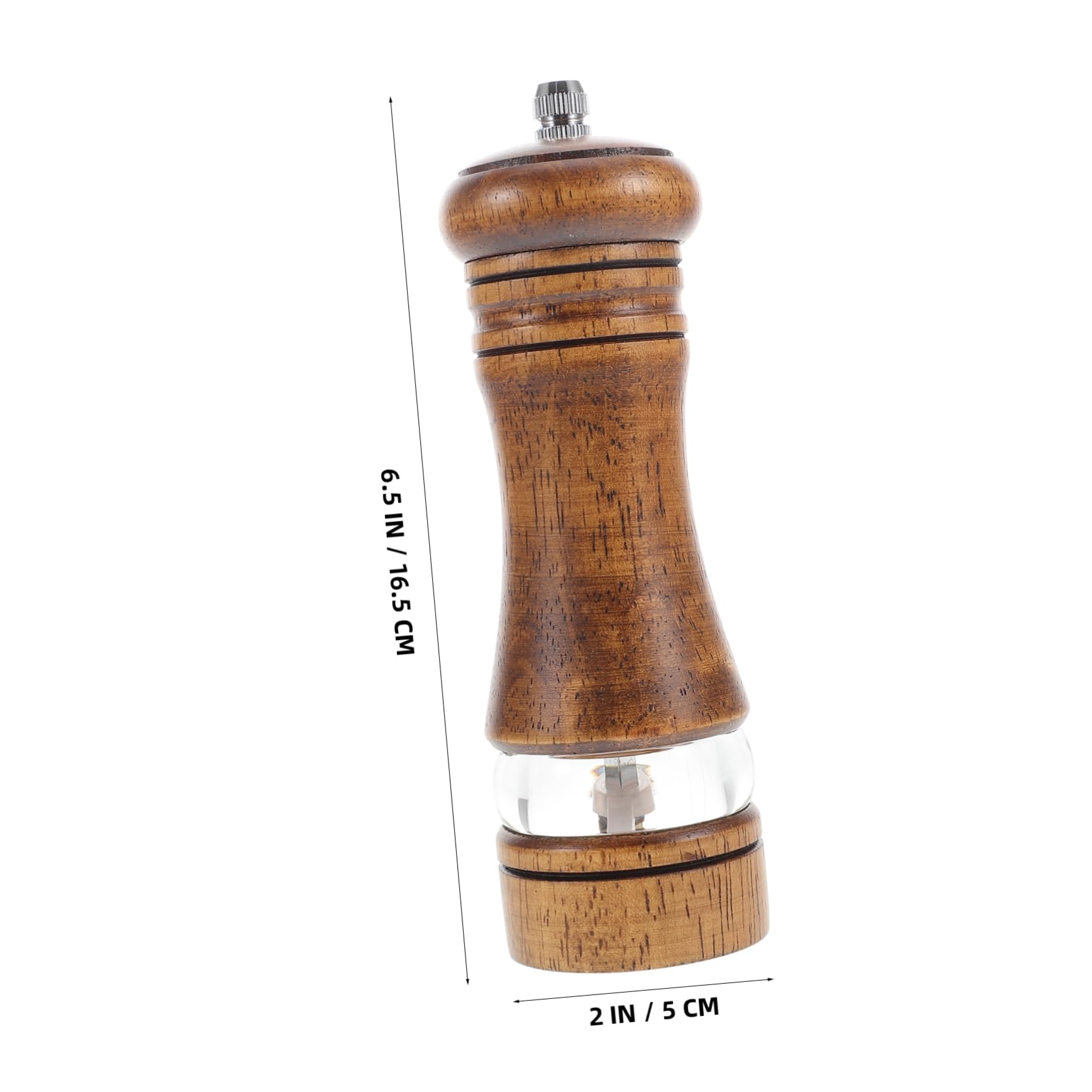 PRETYZOOM Manual Pepper Grinder and Salt Shaker Vintage Style Seasoning Bottle with Capacity Visible Spice Window Versatile Kitchen Tool for