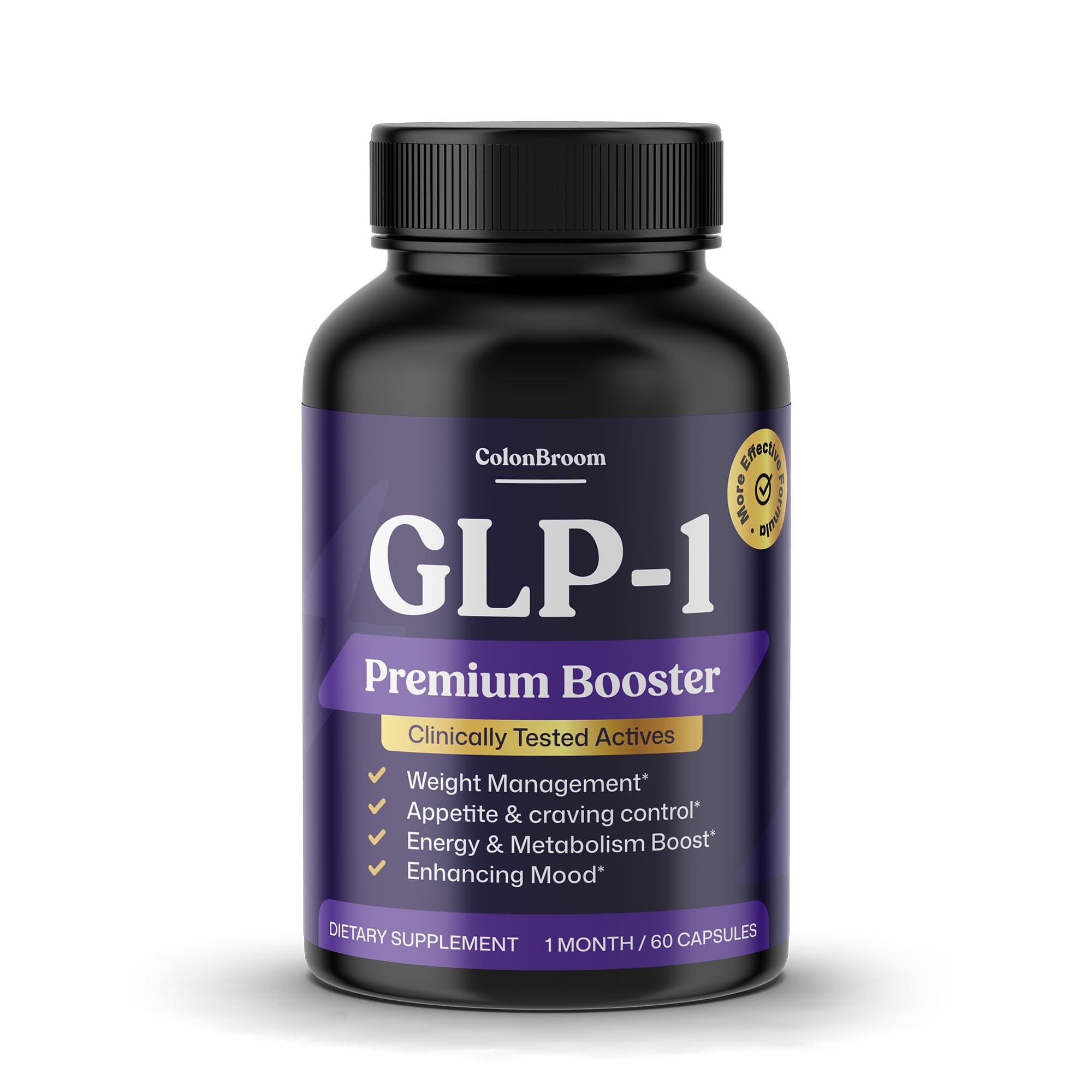 glp-1 booster colon broom ColonBroom Premium Weight Management Supplement for Women & Men - GLP1 Supports Gut Health, Metabolic Wellness & Appetite Regulation - Vegan, Gluten-Free Diet Capsules Lemme Reset™ GLP-1 Production Support