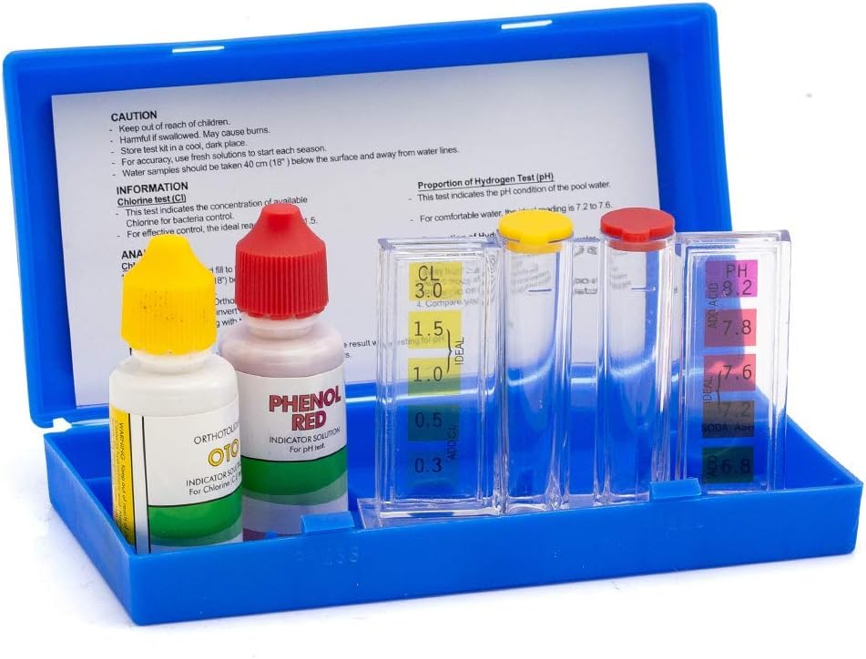 WWD POOL Swimming Pool Spa Water Chemical Test Kit for Chlorine