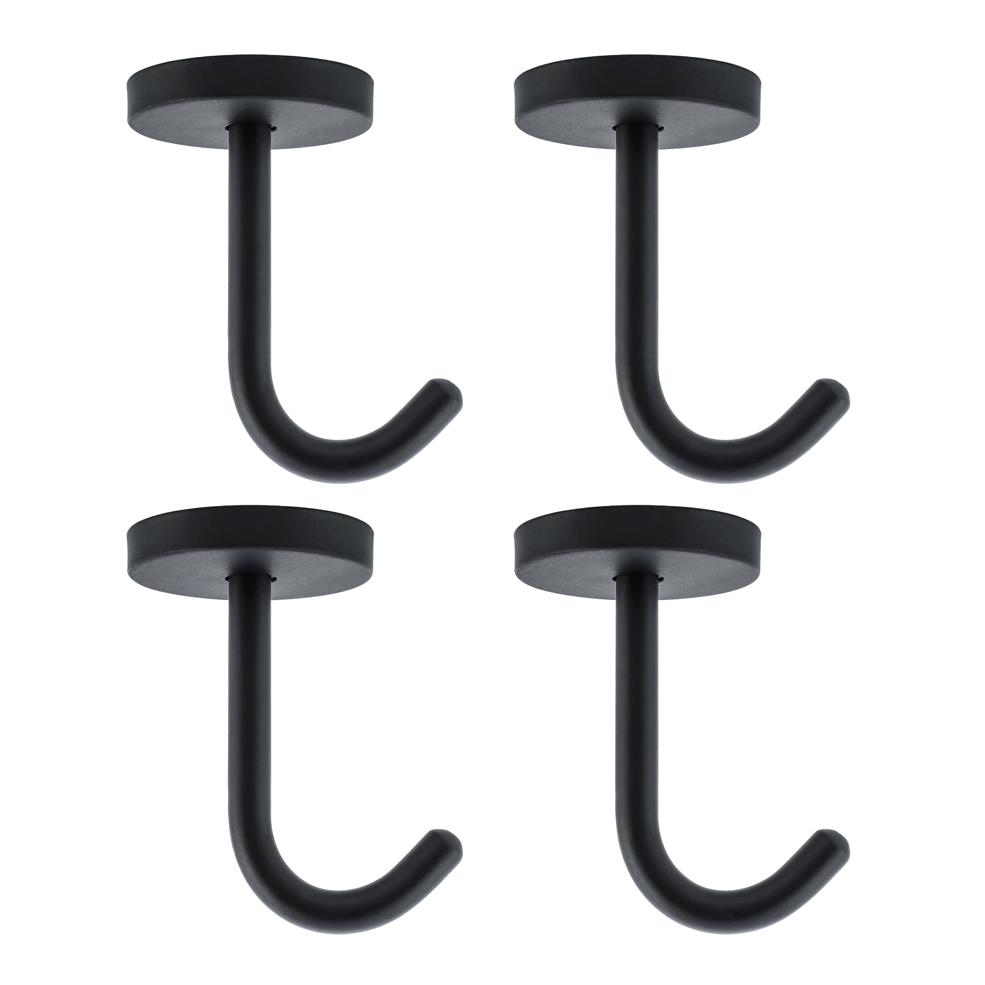 Mooche 4Pcs Ceiling Hooks Black,Ceiling Hook for Hanging Plants, 67MM Heavy Duty Wall Mount Hanging Hooks Ceiling Hooks for Plants