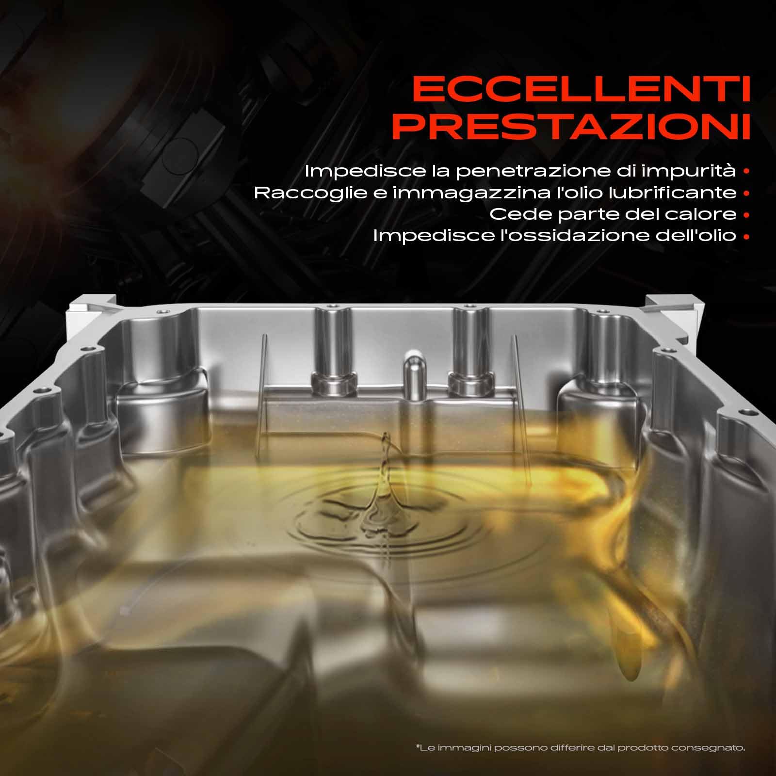 Frankberg Coppa dell'olio coppa dell'olio motore con tappo di scarico | Compatibile con: 406 Pausa 8E/F, Evasion MPV 22 U6, 406 8B, 306 Pausa 7E N3 N5, 306 7B N3 N5, 306 Cabriolet 7D N3 N5
