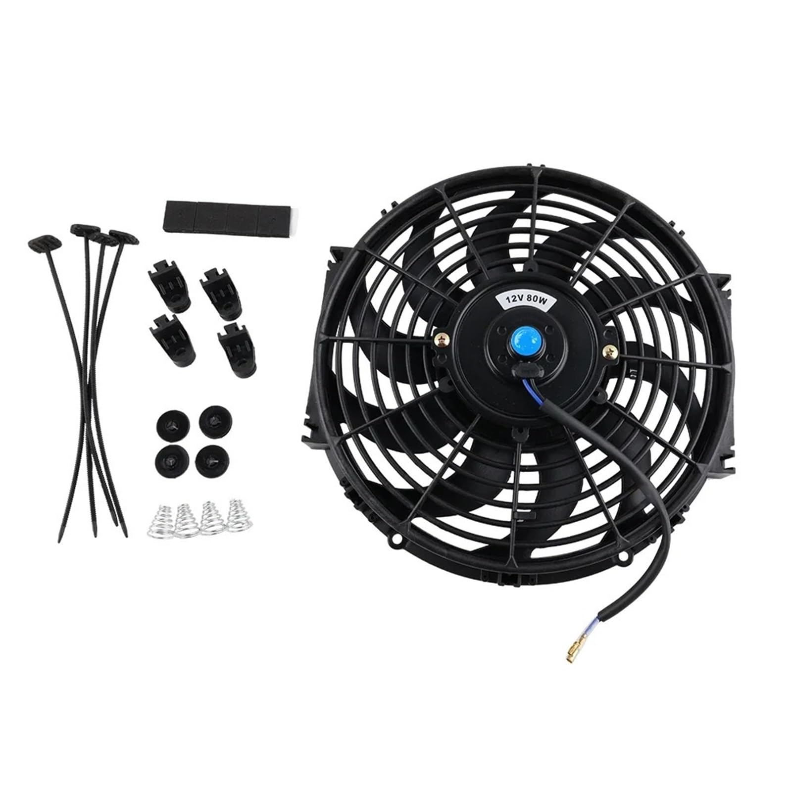 Vaschetta Radiatore Acqua con sensore Kit Di Raffreddamento Motore Con Ventola Sottile Per Radiatore Elettrico Push/pull Da 12 V E 80 W, 12''/10"/9"/7" Accessori Per Radiatori Per Auto(12 inch)