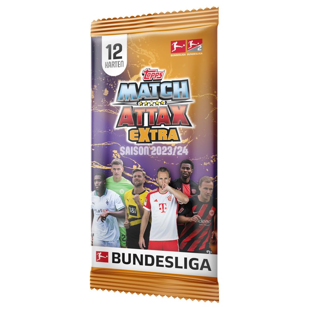 Bundle mit Topps Match Attax EXTRA Bundesliga 2023/24-20 Booster + Exklusive Collect-it Hüllen