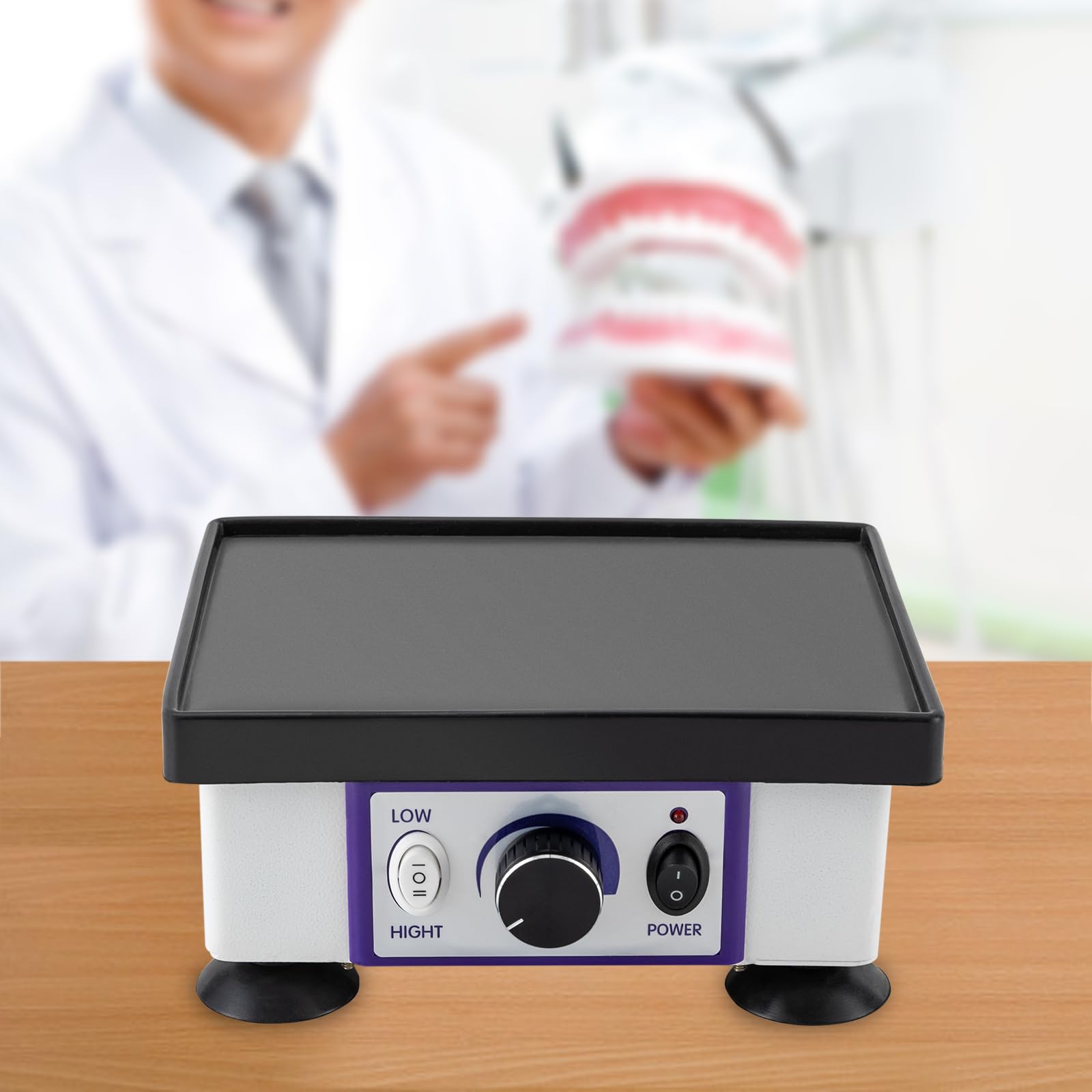 Oscillatore Dentale, Agitatore per Gesso Dentale, Piatto Vibrante Oscillatore, Vibratore Rettangolare Shaker 220V 120W, Attrezzatura per Laboratorio Dentale per Dentisti e Cliniche Dentali