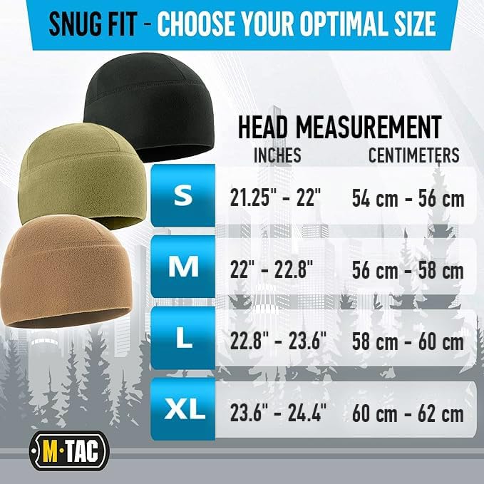 M-Tac Fleece Watch Cap - Army Military Tactical Beanie Hat Winter Skull Cap - Image 6
