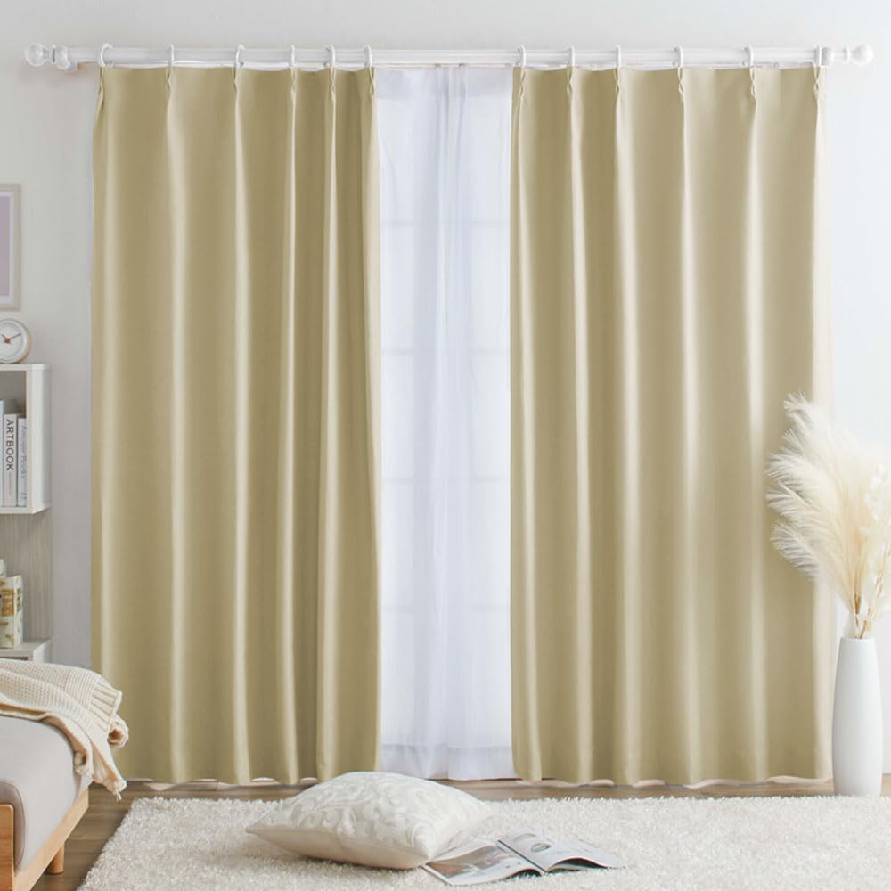 Amazon.co.jp: ベルーナ(BELLUNA) カーテン 遮光 4枚組 100％ 遮光1級