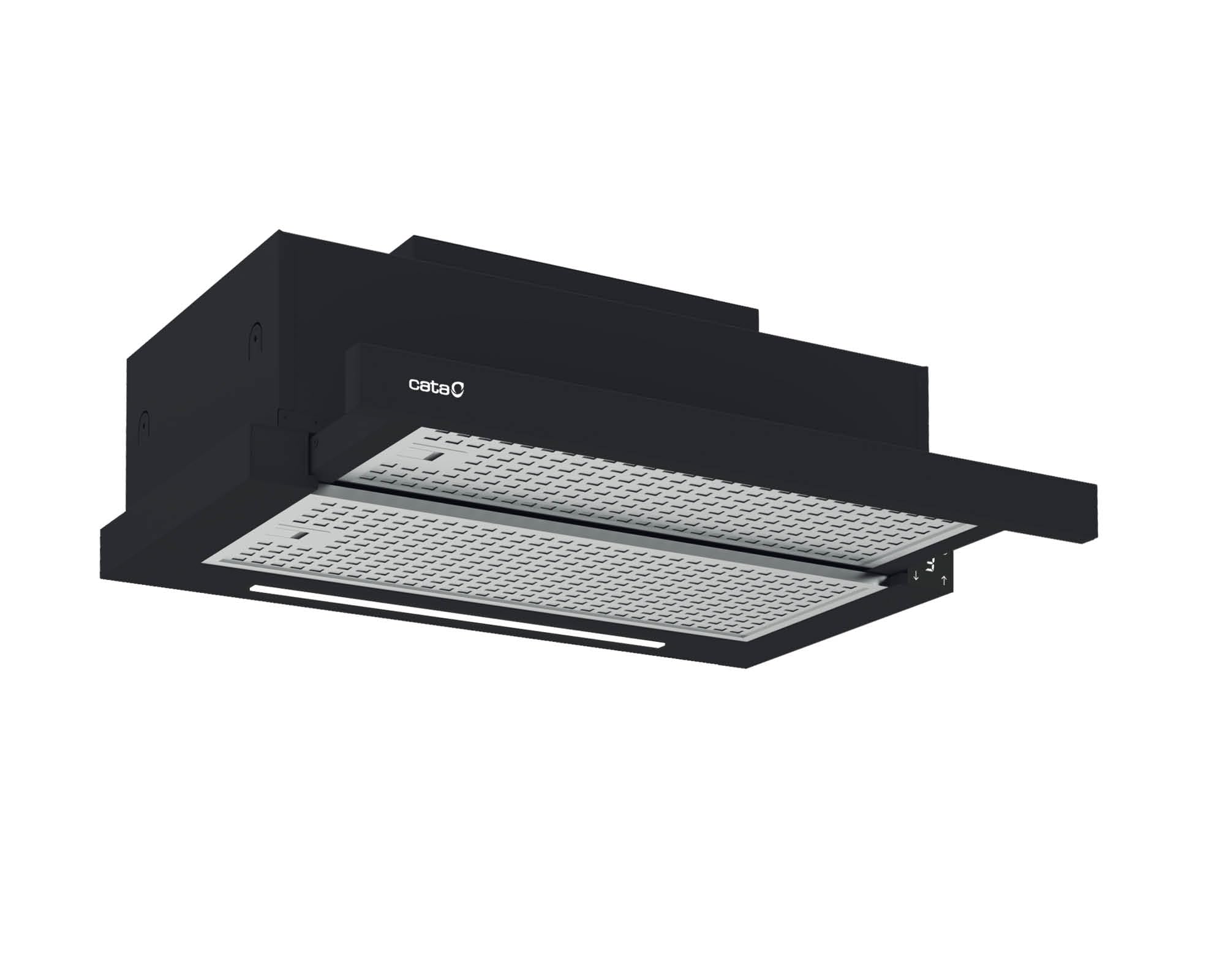 CATA Campana Extractora TFH 6630 BK Panel de Control Táctil 6 Niveles de Extracción Motor Extra Silencioso Iluminación LED Nivel Sonoro 47 db Sistema de Fácil Instalación Ancho 59.8 Color Negro
