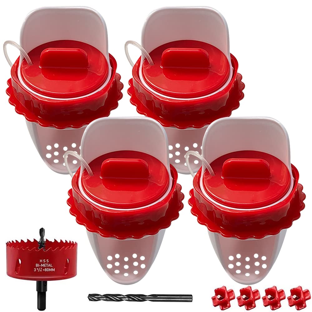 Lot De 4 Mangeoires Et Abreuvoirs Automatiques Pour Poules - Anti-gaspillage Et Anti-rats - DIY Facile