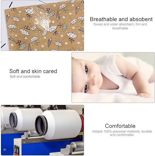 Miniatura 6 de 7 piezas de telas de algodón de 19.7 x 19.7 in, diseño de lunares florales surtidos, paquete de trimestres precortados, edredón de algodón, tela de