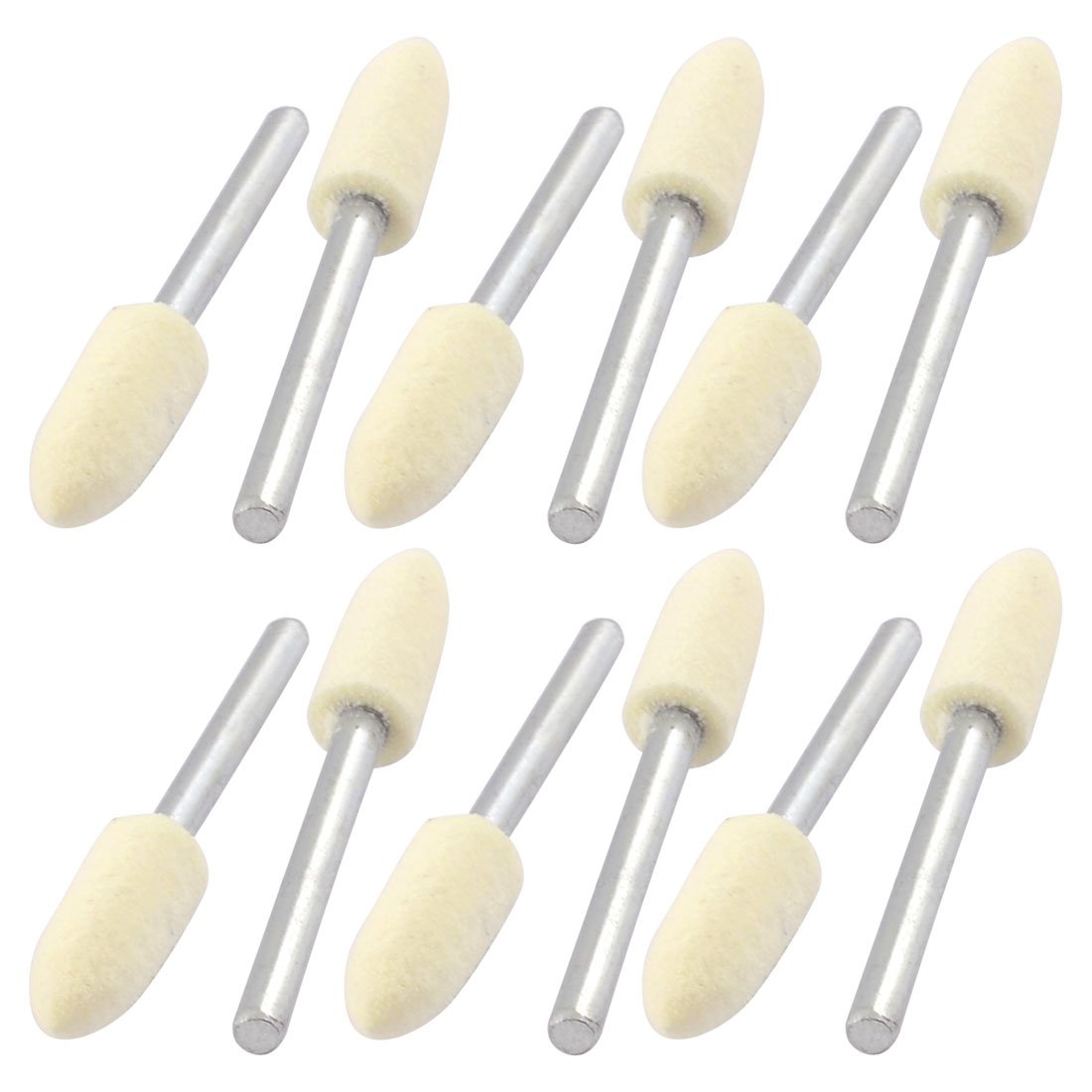 Aexit 6mm Diameter Abrasives Pointed Cone Mounted Wool Felt bo-bs Buffing Tool 12 Pcs Model:98as356qo281