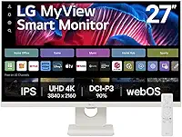 Monitor LG MyView Smart - Tela IPS 27", WebOS, ThinQ Home, Air Play, Screen Share, Bluetooth, – 27SR73U-W
