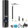 Technaxx Battery Air Compressor – Portable Cordless Tyre Inflator with Digital Pressure Gauge, 8 Bar Max, Auto Shut-Off, for Car, Bike, Ball, Camping, with Bag and Nozzle Kit - TX-157