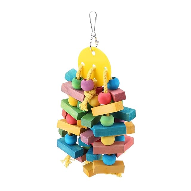 Foto 6 de 8 de Fybida Juguete de Madera para pájaros, Columpio para Aves, mordedor Natural, Cuidado de Aves