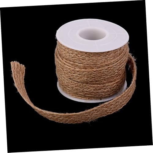 Miniatura 7 de EXCEART Cinta de arpillera trenzada, cinta de arpillera, cinta de arpillera, cinta de arpillera, correa de cincha, cuerda de yute, cinta de