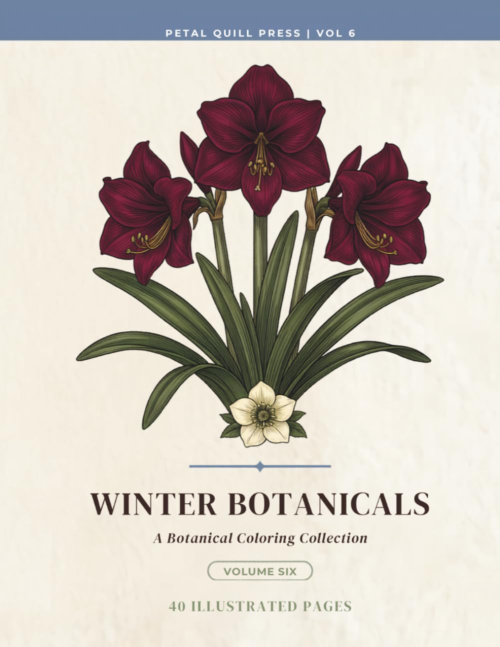 Winter Botanicals: A Botanical Coloring Book for Adults (Petal Quill Botanical Coloring Collection)