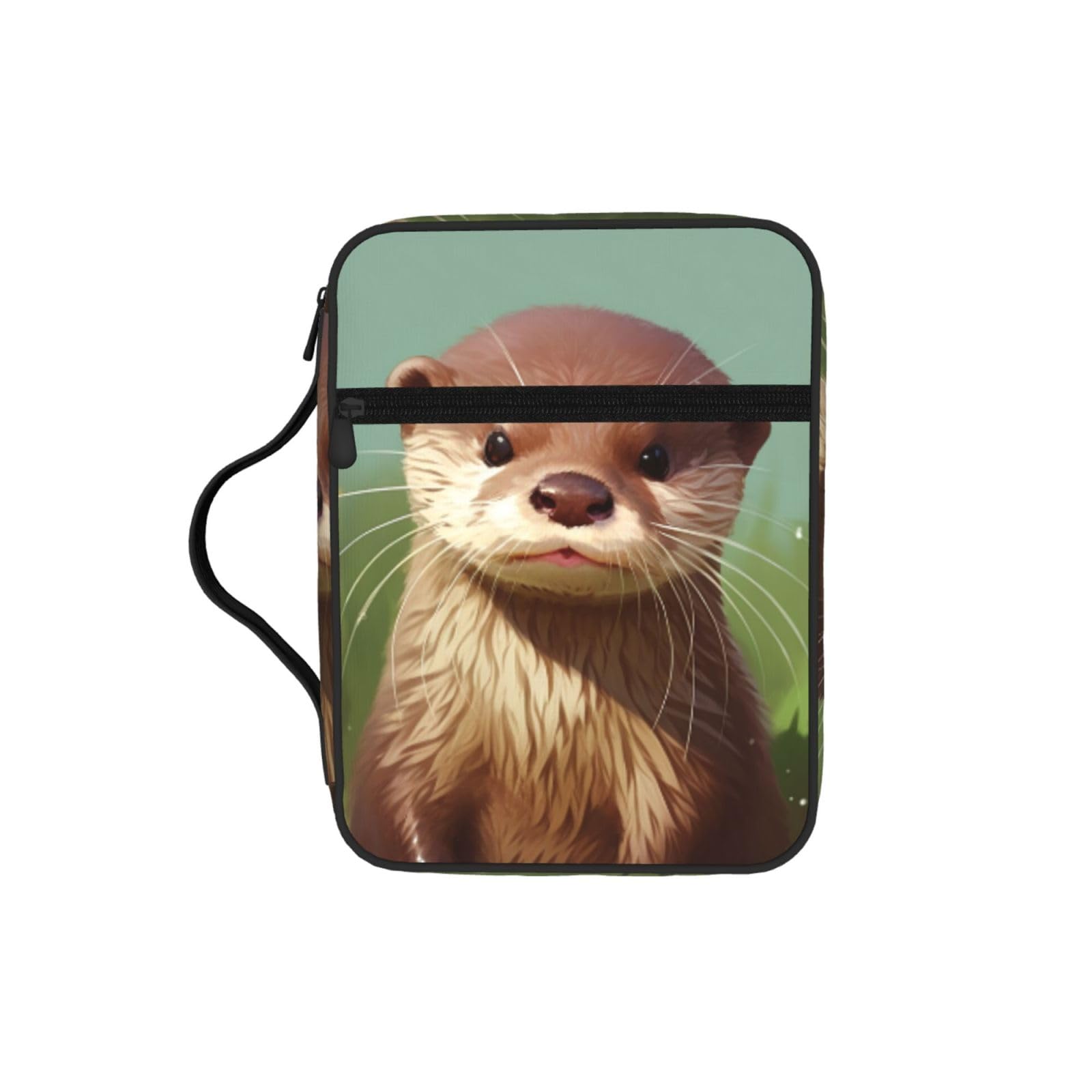 Cute Otter Bible Cover Case Waterproof Bible Bag With Handle Organizer Storage Book Cover For Bible Study