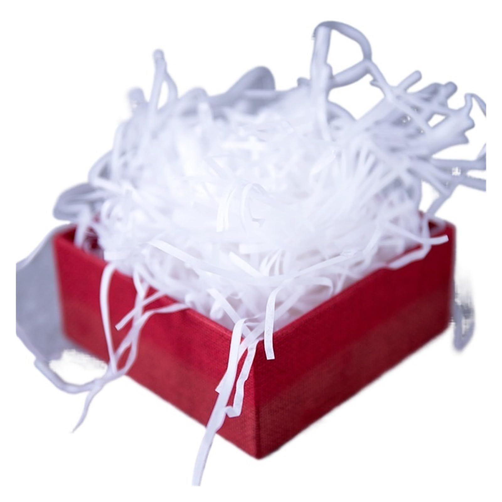 Wypełniacz do koszy upominkowych, Wypełnienie pudełek upominkowych Rozdrobniona bibułka wielokolorowa 200g 4 torebki(White)