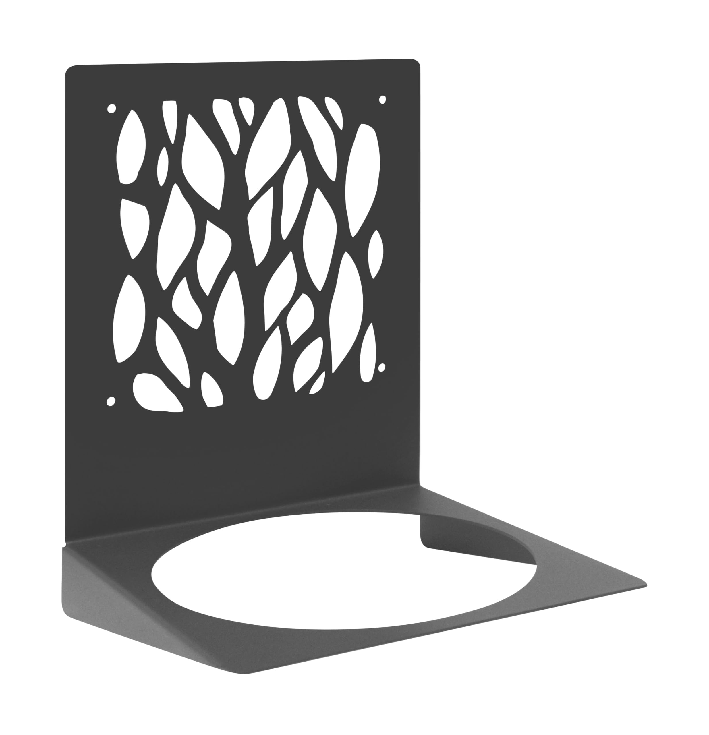 Louis Moulin Support Mural Végétal Anthracite, 24 x 18,5 x 17,5 cm, Fabriquée en France