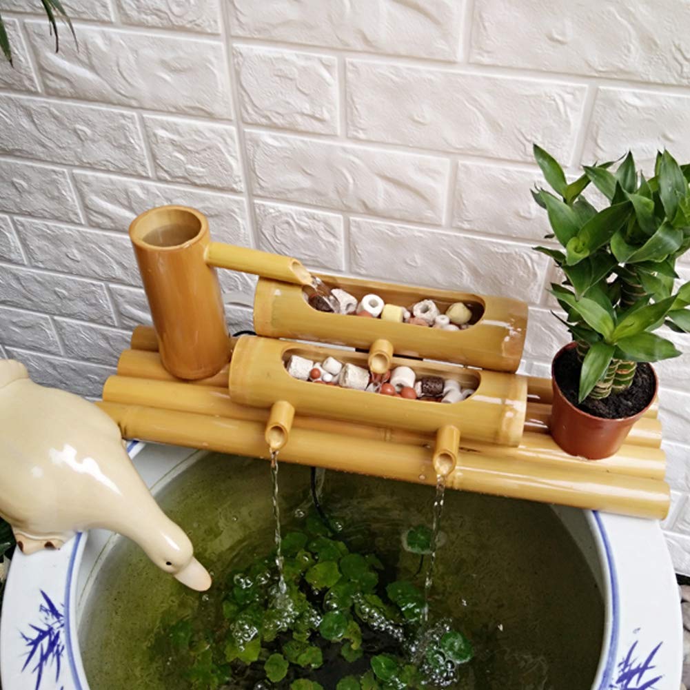 Decorazione per giardino giapponese, statua decorativa in bambù per giochi