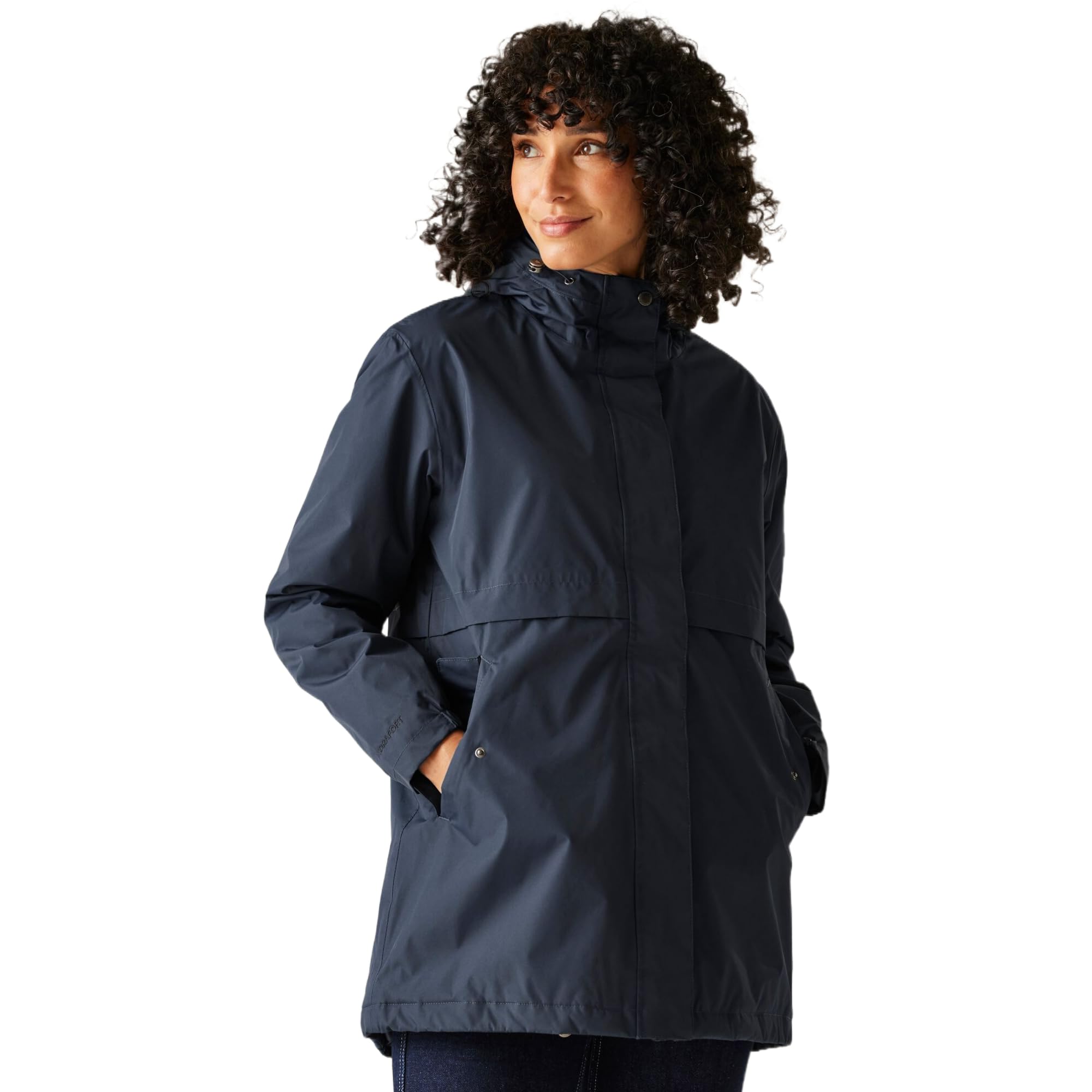 Regatta Brielly Hooded Jacket  Water Proof Breathable Insulated, Navy, Size 16
